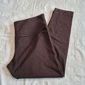 Sauve Leggings women's XXL Cropped brown with tummy control VVGUC